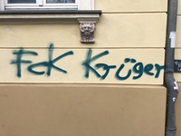 Schmiererei - Problem in FG, 11 / 2020, Foto Ronny Mildner